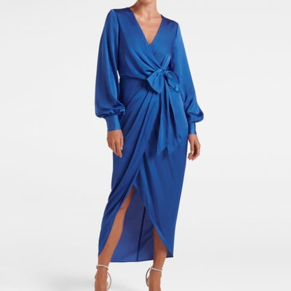 Blue Satin dress by Ever New